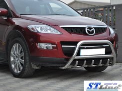 Кенгурятник з перемичкою і грилем D60 для Mazda CX-9 2006-2012