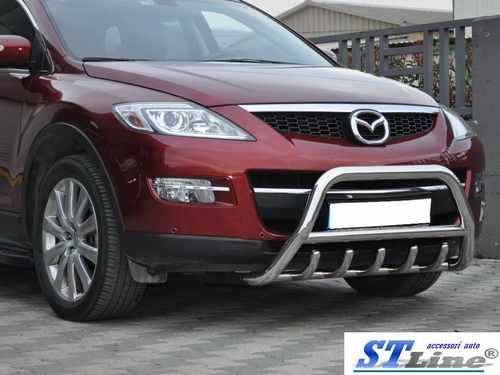Кенгурятник з перемичкою і грилем D60 для Mazda CX-9 2006-2012