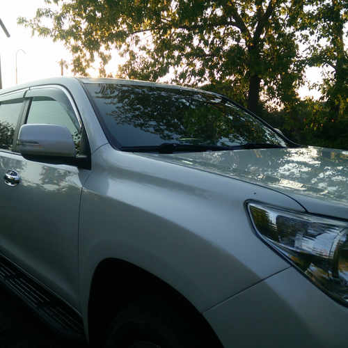 Дефлектори вікон вітровики з хром вставкою (нерж.) для Toyota Prado 150 Lexus GX