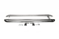 Бічні пороги майданчиком для Peugeot Expert 2007-2017 (2шт, нерж) 42 мм, довга база