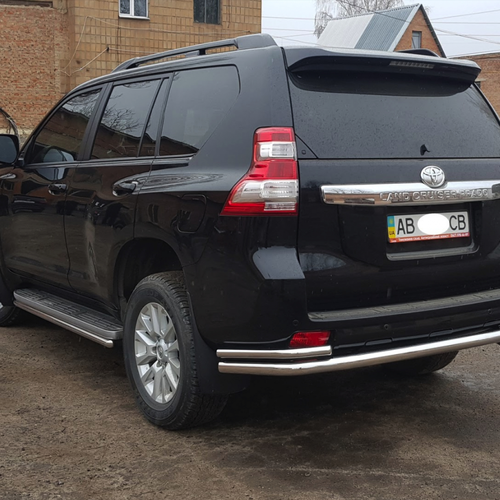 Захист заднього бампера Toyota Land Cruiser 150 2009-2013/2013-2017/2018+)) (одинарна з куточками) d 60