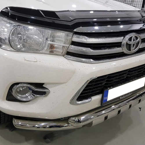 Захист переднього бампера Toyota Hilux (2015-) (подвійний Shark) d60/60