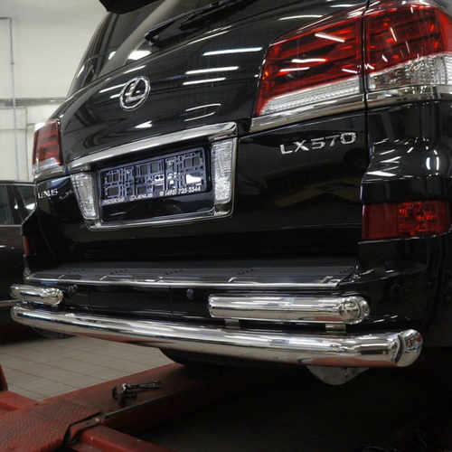 Захист заднього бампера Lexus LX570 (2014+) (подвійна) d 76/60