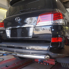 Захист заднього бампера Lexus LX570 Sport 2013+ (одинарна) d 76