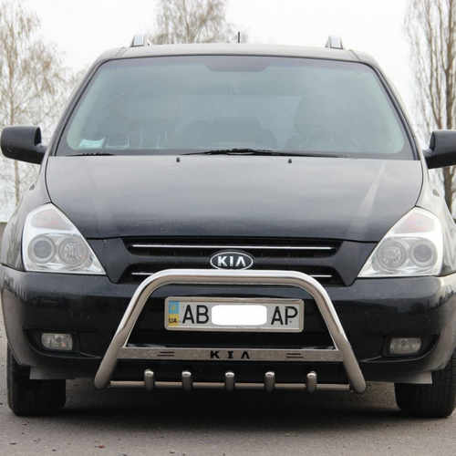 Кенгурятник з написом і грилем D51 для Kia Carnival (WT004)