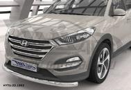 Захист переднього бампера Hyundai Tucson (2015-) (одинарний) овал d 75x42*