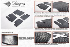 Автомобільні килимки в салон Stringray для Mitsubishi Lancer X 07+ (2 шт)