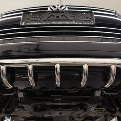 Захист переднього бампера Volkswagen Touareg (2010-) (одинарний Shark) d60/42