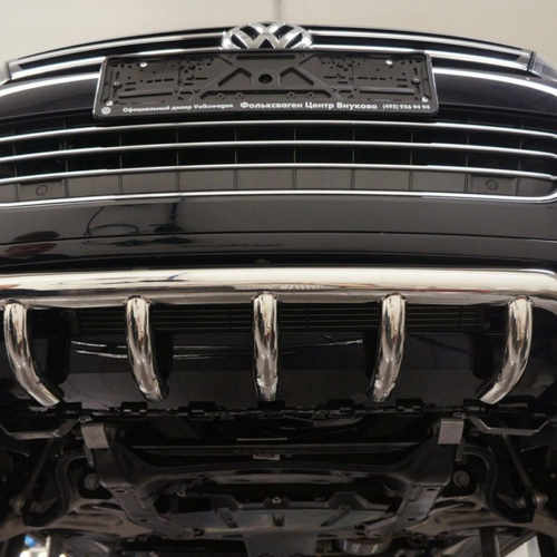 Захист переднього бампера Volkswagen Touareg (2010-) (одинарний Shark) d60/42