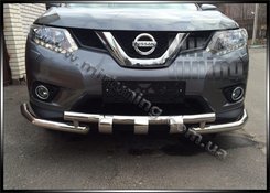 Захист переднього бампера для Nissan X-trail 2014-2017 ST009