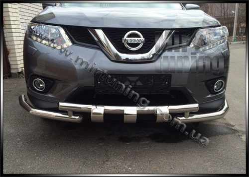 Захист переднього бампера для Nissan X-trail 2014-2017 ST009
