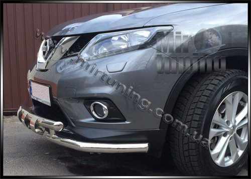 Захист переднього бампера для Nissan X-trail 2014-2017 ST009