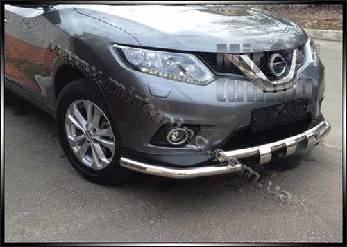 Захист переднього бампера для Nissan X-trail 2014-2017 ST009