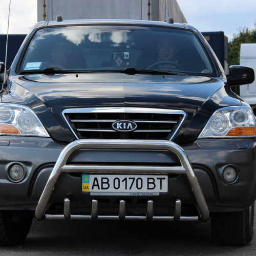 Кенгурятник з перемичкою і грилем D60 для Кіа Соренто 2002-2009