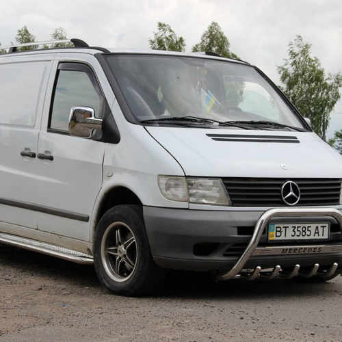Кенгурятник з написом і грилем D60 для Мерседес Віто 1996-2003 (WT004)