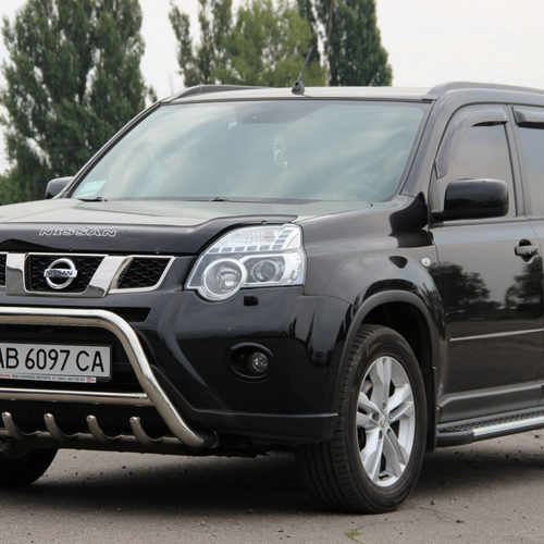 Кенгурятник з перемичкою і грилем для Nissan X-trail 2007-2010, 2010-2013