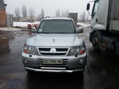 Захист переднього бампера подвійний для Mitubishi Pajero Wagon 2000-2006