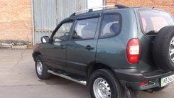 Пороги труба з нападом для Шевроле Нива 08-
