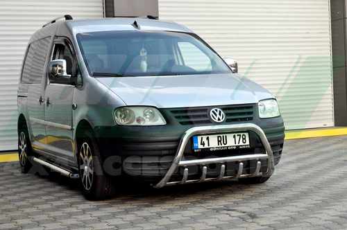 Кенгурятник з перемичкою і грилем D60 для VW Caddy 2004-2011