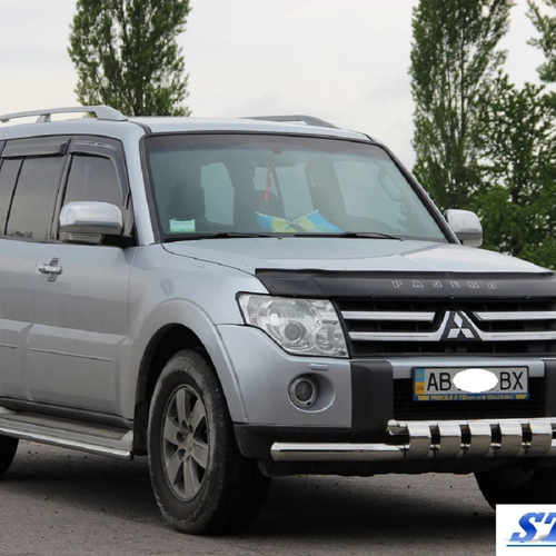 Захист переднього бампера для Міцубіші Паджеро Вагон 2006-
