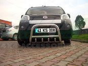 Кенгурятник з перемичкою і грилем D60 Fiat Fiorino 2008+