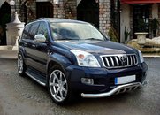 Передій захист вигнута з грилем для Прадо 120