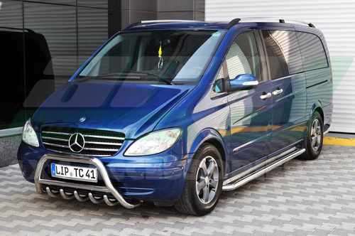 Кенгурятник з перемичкою і грилем D60 для Mercedes Vito 2003-2010