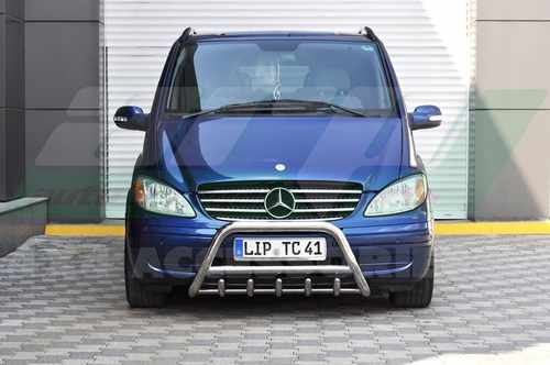 Кенгурятник з перемичкою і грилем D60 для Mercedes Vito 2003-2010
