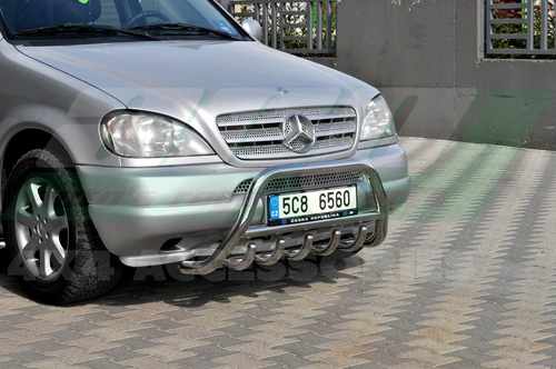 Кенгурятник з перемичкою і грилем D60 для Mercedes W163 ML 1998-2005