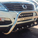 Кенгурятник з написом і грилем D60 для Ssang Yong Rexton 2012+ (WT004)