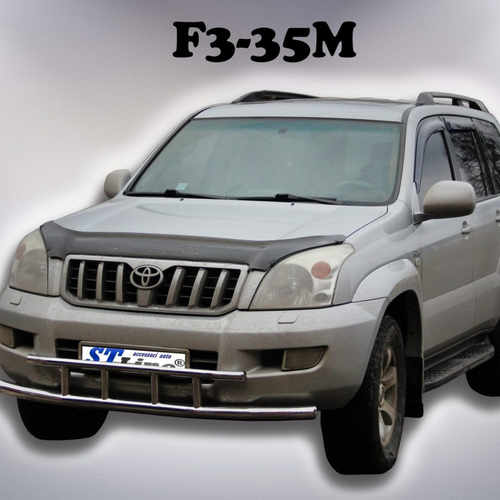 Захист переднього бампера подвійний для Toyota Prado 120