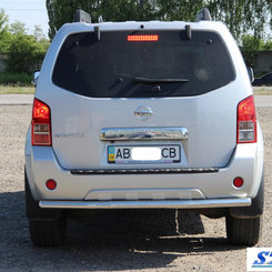 Захист заднього бампера пряма Nissan Pathfinder 2005-2013