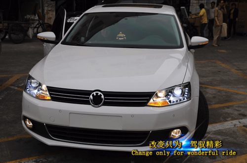 Передні світлодіодні фари DRL для VW Jetta MK 6 2011+ (LD)