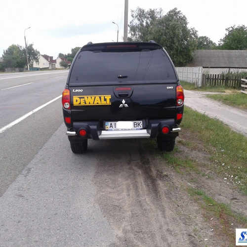 Захист заднього бампера куточки для Mitsubishi L200 2007-