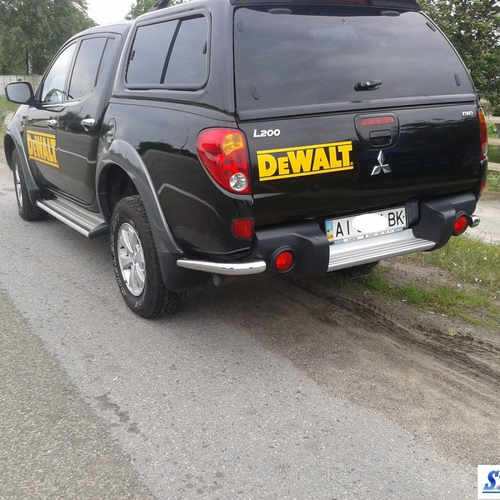 Захист заднього бампера куточки для Mitsubishi L200 2007-