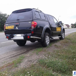 Захист заднього бампера куточки для Mitsubishi L200 2007-