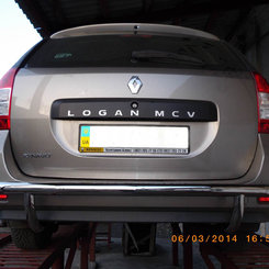 Захист заднього бампера для Renault Logan MCV 2013+