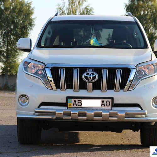 Захист переднього бампера подвійний для Toyota LC150 2013+