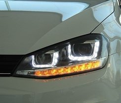 Передні альтернативні тюнінг фари в стилі GTI для Golf 7 2012+