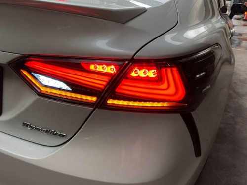 Світлодіодні задні ліхтарі LED для Toyota Camry XV70 2018+ Lexus стиль(чорні)