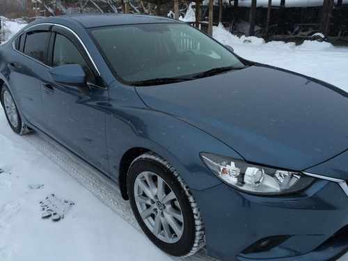 Дефлектори вікон вітровики з хром вставкою (нерж.) для Mazda 6 2013+
