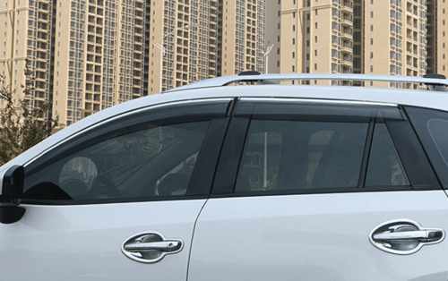 Дефлектори вікон вітровики з хром вставкою (нерж.) для Mazda CX-5 2012+