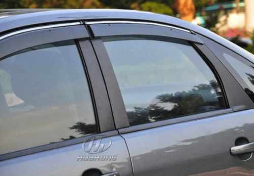 Дефлектори вікон вітровики з хром вставкою (нерж.) для Skoda Octavia 2009-2013