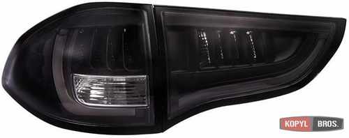 LED оптика Задні ліхтарі Mitsubishi Pajero Sport 2008+ (чорні)