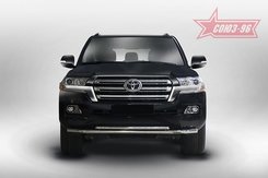 Захист переднього бампера подвійний для Toyota Land Cruiser 200 2015+