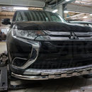 Захист переднього бампера Mitsubishi Outlander 2015+ (Shark) d 60/42
