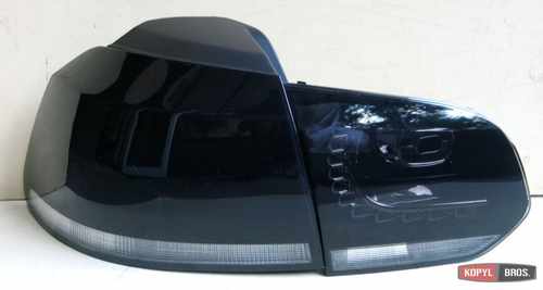 Задня світлодіодна LED оптика (чорна) для Volkswagen Golf 6 2009-2012