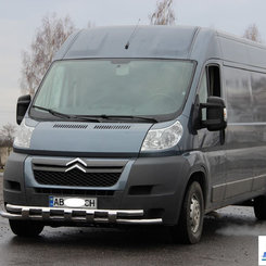 Захист переднього бампера подвійний для Citroen Jumper 2007+
