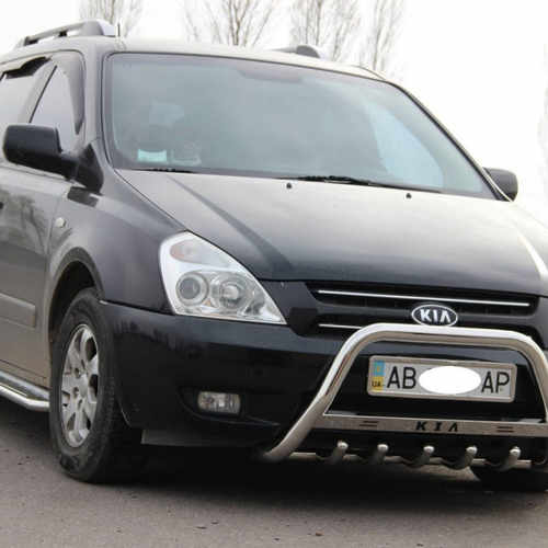 Кенгурятник з написом і грилем D51 для Kia Carnival (WT004)