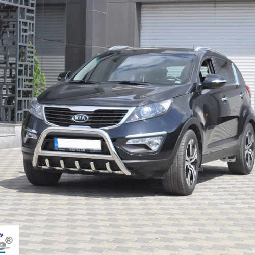 Кенгурятник з перемичкою і грилем D60 для Kia Sportage 2010-2015